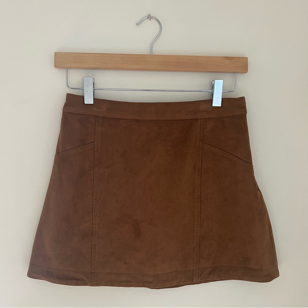 Abercrombie & Fitch Vegan Suede Mini Skirt